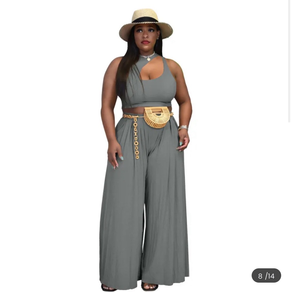 Two Piece Solid Color Set - Picture 4 of 5